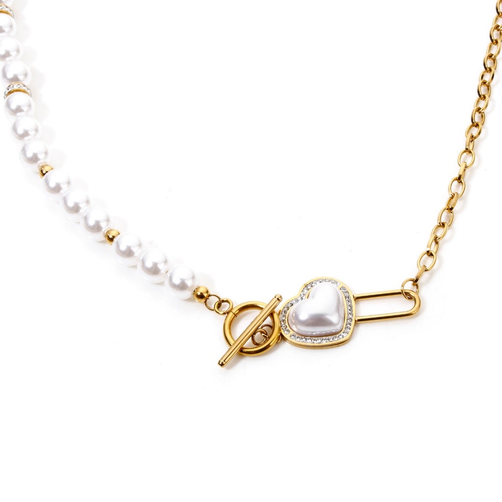 Valentine's Day Gift Stainless Steel Pendant Necklace 18K Gold Plated Heart